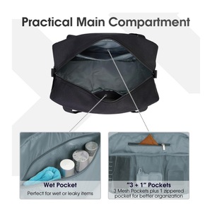 กระเป๋าใต้ที่นั่ง18 "สำหรับเครื่องบินสปิริตสายการบินของส่วนตัวกระเป๋าเดินทางยิมกระเป๋าสำหรับสัปดาห์ค้างคืน - Product Image 5