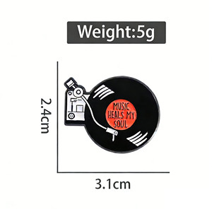 Offre Spéciale : Badges Émaillés Rétro Disques Vinyles – La Musique Guérit Mon Âme – Épingles Métalliques Hip Hop de Haute Qualité – Cadeau Amusant pour Enfants et Amis - Product Image 4