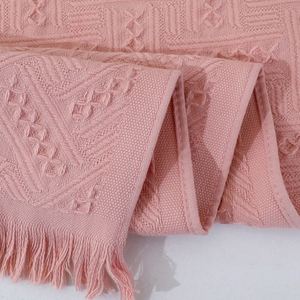 Jacquard Cotton Hand Face <b>Towels</b> Soft Absorbent With Fringe Trim for Bathroom Home and <b>Guest</b> Room - Product Image 5