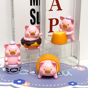 Figurine en PVC de <span class=keywords><strong>cochon</strong></span> <span class=keywords><strong>gourmet</strong></span> kawaii de 4 à 8 cm, jouet de dessin animé anime - Product Image 2