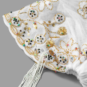 Tessuto di maglia perline tubo abbinato a diamante cappello per Dubai arabia <span class=keywords><strong>musulmano</strong></span> Hijabs da donna in pizzo ricamo perle cappelli - Product Image 6