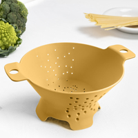 Gele polypropyleen vergiet 25mm afvoermand zeef roestvrij staal voedselwas accessoire gaas 32cm x 14cm gemaakt in Italië 2