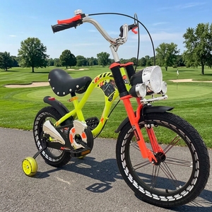 <span class=keywords><strong>Bicicleta</strong></span> para Niños con Ruedas de Entrenamiento, <span class=keywords><strong>Bicicleta</strong></span> para Principiantes con Canasta, Portaequipajes Trasero, Guardabarros y Asiento Ajustable, 16/20 Pulgadas - Product Image 5