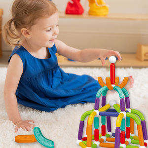 Juego de Bloques de Construcción Magnéticos de Ensamblaje DIY de 68/84/100 Piezas, Juguetes Educativos STEM, Varillas y Bolas Magnéticas para el Aprendizaje de los Niños - Product Image 4