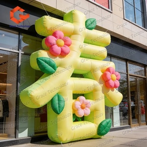 ตัวอักษรจีนเป่าลมแบบกำหนดเองพร้อมดอกไม้สำหรับตกแต่งโฆษณา งานปาร์ตี้ และงานอีเว้นท์ - Product Image 3