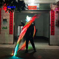 Accessoires de danse du dragon chinois à LED-Lumières vives, construction durable. Idéal pour les festivals, défilés. RVB programmable, télécommande