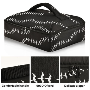 Sac isotherme personnalisé avec imprimé oiseaux Iwa noirs hawaïens pour plats chauds et froids - Product Image 2