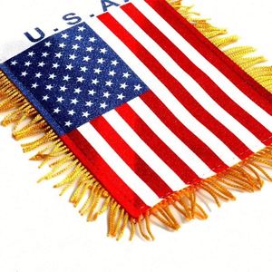 ธงแขวนผ้าแคนวาสผ้าลินินคุณภาพสูงแบบพกพา สองด้านผ้าซาติน แต่งขอบด้วยริบบิ้นสีทอง มีหลายสีหลายขนาด - Product Image 2