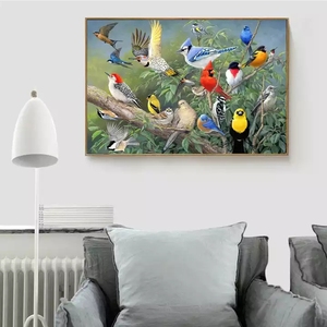 Pintura de Diamantes Moderna Personalizada 5D, Mosaico de Animales y Aves, Lienzo de Óleo, Arte de Diamantes de Imitación, Manualidades, Cuadro - Product Image 2