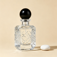 Flacon de parfum vide en verre transparent rechargeable avec vaporisateur pour emballage cosmétique