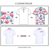 Personnalisation complète des polos à col lame pour hommes Broderie à manches courtes Chemises de performance régulières Tennis Business