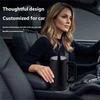 Gobelet isotherme en acier inoxydable de 40 oz avec logo personnalisé, couvercle à paille rabattable anti-fuite, double paroi, pour voiture, idéal pour la rentrée scolaire et les activités de plein air