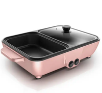 Vente chaude portablb Cuisinière électrique 220V Rôti de rinçage Chaudron électrique à double usage pour dortoir et usage familial
