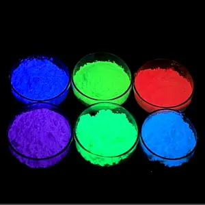 Penjualan terlaris 365nm bubuk neon Uv tak terlihat pewarna anti-pemalsuan pigmen neon untuk tinta keamanan terlihat UV