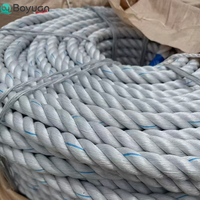 Corde en PP à 3 brins pour usage maritime, diamètre 14 mm, colorée, facile à assembler, haute flottabilité - Offre Spéciale