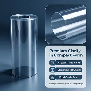 Rollo de lámina PET transparente estándar de 0,3 mm a 2,0 mm, rollo de PET crudo regular para procesamiento universal de blísteres - Product Image 2