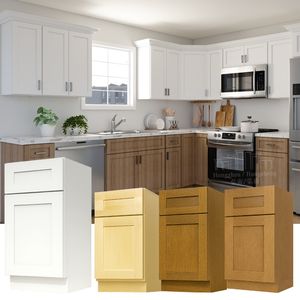 RTA (Ready to Assemble) Keukenkasten van massief hout, voor opslag in de keuken, geschikt voor residentiële en commerciële projecten. - Product Image 1