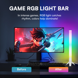 ไฟ RGBIC LED โมเดิร์นสำหรับตกแต่งห้องเล่นเกม พร้อมรีโมทคอนโทรล แสงไฟสร้างบรรยากาศสำหรับเล่นเกม ตัวโคมทำจากพลาสติก - Product Image 4