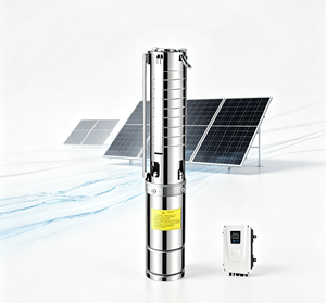 משאבת מים טבולה קומפקטית ודקה מפלדת אל-חלד 1HP 4FLD <span class=keywords><strong>DC</strong></span> סולארית לבאר עמוקה, כניסת מתח PV רחבה, נשלטת MPPT, לשימוש ביתי - Product Image 1
