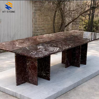 Table en pierre KT STONE populaire pour la maison, ambiance simple, entretien facile, bureau pour un aménagement moderne, salle à manger d'hôtel, marbre