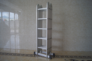 บันไดอลูมิเนียมพับได้อเนกประสงค์ขนาด4*5สำหรับใช้ในบ้านและในยิม - Product Image 2