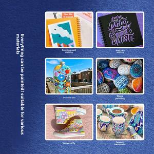 Spidol akrilik 12 warna ramah siswa, pena cat air Set mainan Menggambar plastik untuk seni lukis kotak warna kemasan uniseks - Product Image 6