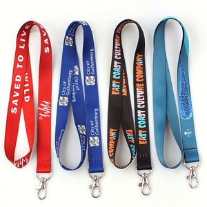 Custom <b>Polyester</b> Sublimation Printed Flag logo Keychain <b>Lanyard</b> No Minimum Order - Product Image 6