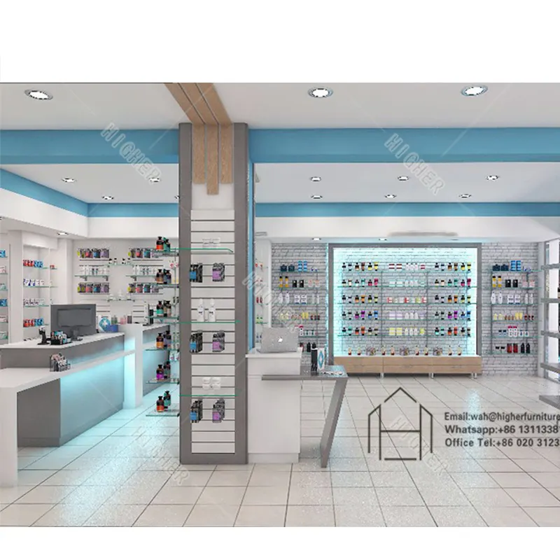 Modern Shop Display Pharmacy Shelves Medical Cabinet With Drawer System Pharmacy Supplies Design For Pharmacies