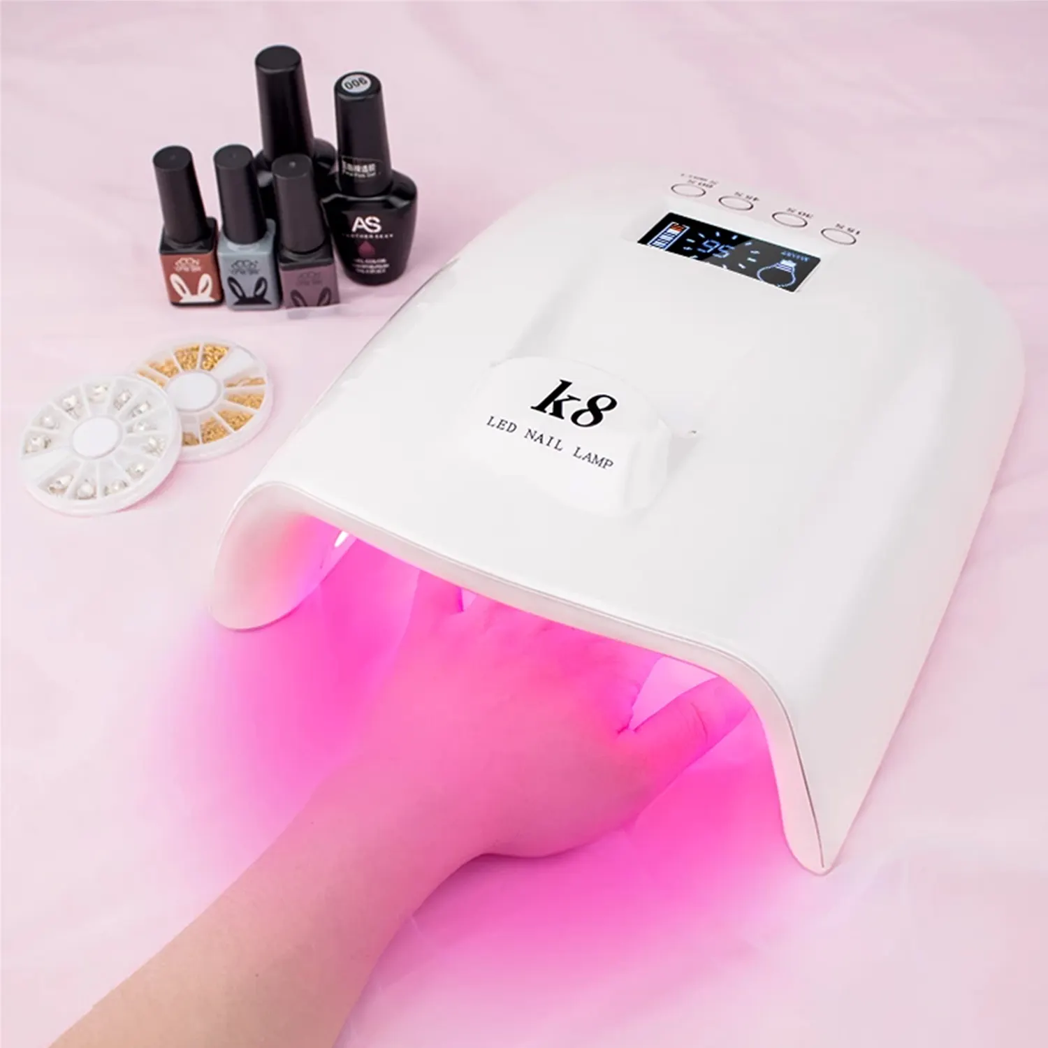 60W K8 Led Light Cordless Curing Gel Machine ricaricabile Uv Led Nails Lamp Professional