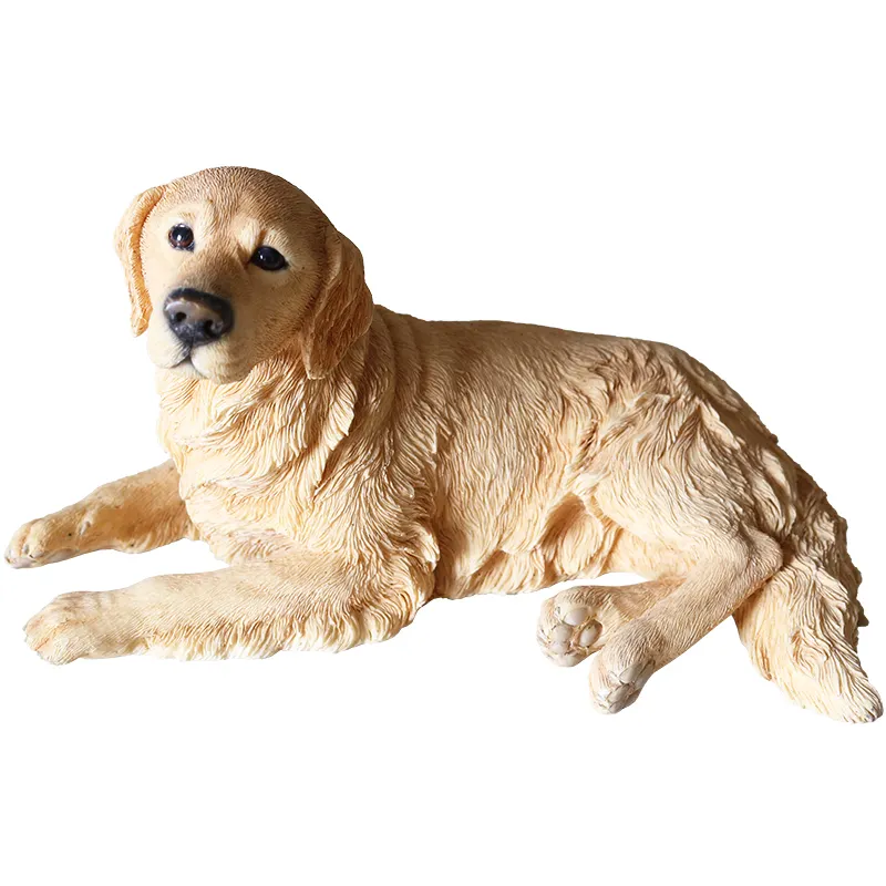 Resin Golden Retriever Patung Golden Retriever Anjing Model Souvenir Patung