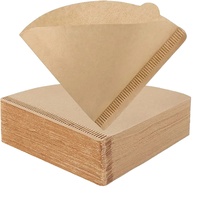 Filtre à café en papier de pâte de bois réutilisable, en forme de cône, haute résistance à l'humidité, pour infusion par le dessus, fourni directement par l'usine