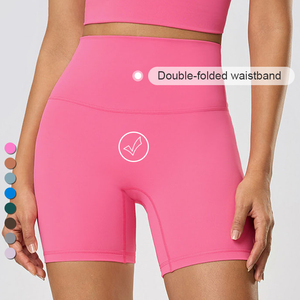 Shorts de Yoga de Cintura Alta para Mujer, Efecto Segunda Piel, Sin Costura Delantera, Control de Abdomen, Elásticos en 4 Direcciones, Secado Rápido, para Gimnasio, Fitness y Ciclismo - Product Image 5