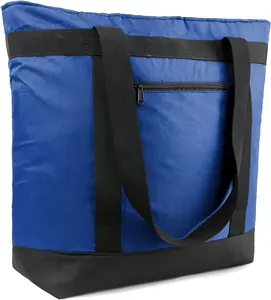 隔热冷藏袋，防漏冰柜购物手提袋，用于杂货重型热食品递送袋