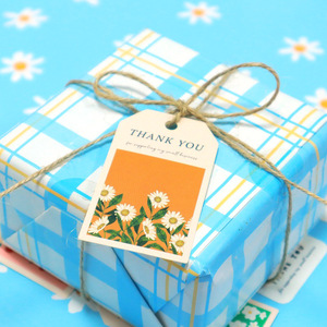 Etiquetas para flores y frutas en stock, 50 unidades por paquete, <span class=keywords><strong>con</strong></span> cuerda <span class=keywords><strong>de</strong></span> <span class=keywords><strong>yute</strong></span> <span class=keywords><strong>de</strong></span> 10 m, etiquetas impresas a color <span class=keywords><strong>con</strong></span> mensaje <span class=keywords><strong>de</strong></span> agradecimiento, etiquetas colgantes para embalaje <span class=keywords><strong>de</strong></span> regalos - Product Image 6