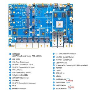 Placa de Router Wifi 7 Banana Pi BPI-R4 Pro de Cuatro Núcleos con MTK MT7988A - Product Image 3