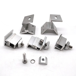 ขายตรงจากโรงงาน ชุดติดตั้งแผงโซลาร์เซลล์บนหลังคาอะลูมิเนียมเคลือบเงิน V-COATING พร้อมรางขนาดเล็ก ตัวหนีบปลายราง และชุดน็อตยึด - Product Image 1