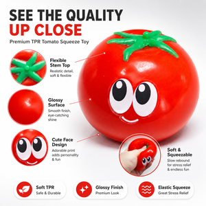 High Quality Hot Selling <b>Fidget</b> Toy Squeeze Toy TPR Tomato Squishy Toys for Children - Product Image 3