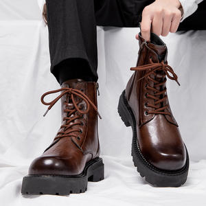Botas de Tobillo Clásicas Nuevas de Alta Calidad, Cómodas y Duraderas para Hombre, Parte Superior de Goma, Impermeables, Transpirables, con Cordones, Estilo Chelsea - Product Image 6