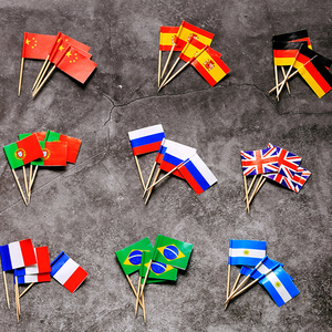 Chất Lượng Cao Biểu Tượng Tùy Chỉnh In Ấn Bằng Gỗ Bánh Sinh Nhật Cờ Bánh Burger Bánh Sandwich Cocktail Tăm Cờ Cho Thực Phẩm Trang Trí - Product Image 2