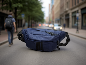 Borsa da uomo in nylon rettangolare con chiusura a cerniera per viaggi all'aperto - Product Image 2