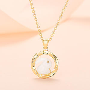 Collar de Conejo Ade para Novia, Colgante de Conejito, Venta al por Mayor de Collares con Cadena para el Año del Conejo - Product Image 3