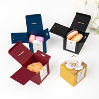 Cajas de Dulces para Boda 3 en 1, Cajas de Regalo con Decoración Floral, Etiquetas de Agradecimiento, Envoltorio para Regalos de Cumpleaños, Baby Shower, Decoraciones para Fiestas