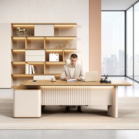 Table de bureau intégrée de direction, style moderne et luxueux, en bois, ergonomique, écologique, fabrication directe usine OEM ODM