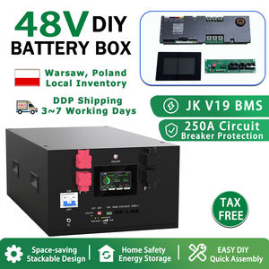 กล่องแบตเตอรี่จากคลังสินค้าโปแลนด์ พร้อม JK BMS และจอ LCD สำหรับแบตเตอรี่แบบแท่งปริซึม 16S48V 280Ah 314Ah ระบบโซลาร์เซลล์ DIY - Product Image 3