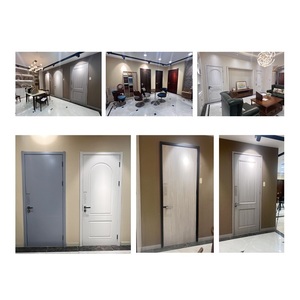 <span class=keywords><strong>Porte</strong></span> en bois avec cadre en mélamine de haute qualité en gros pour les maisons, chambre à coucher intérieure, <span class=keywords><strong>porte</strong></span> en MDF/HDF, panneau en mélamine - Product Image 4