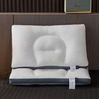 Nouveautés avec Grande Promotion : Oreiller chiropratique à soutien doux, motif uni, pour le soulagement de la douleur, à col roulé, pour usage en lit, avec support de présentation