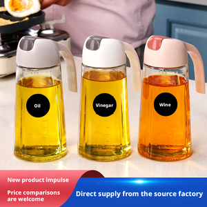 Bouteille Distributrice Automatique en Verre Transparent de 650 ml <span class=keywords><strong>pour</strong></span> Huile d'Olive, Sauce Soja et <span class=keywords><strong>Vinaigre</strong></span> – Idéale <span class=keywords><strong>pour</strong></span> la Cuisine et la Maison - Product Image 2