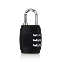 Serrure à code pour bagages, cadenas de voyage à trois chiffres, en alliage de zinc, petit modèle mécanique suspendu 800113