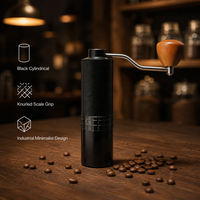 Moulin à café manuel à réglage interne, double roulement, portable, à meules coniques pour expresso et cafetière Moka, vente en gros directe usine