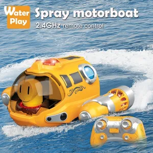 Hot Sale RC Boat Submarine 2.4G Double Helix Spray Boat Remote Control Toy Submarine Propellers Boat Ship Spray Motorboat